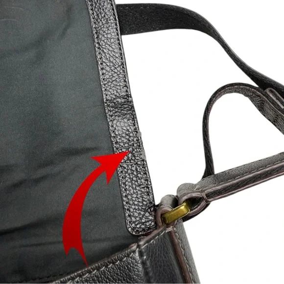 Fossil Black Cow Hide Leather Crossbody/Shoulder Bag - Picture 9 of 9